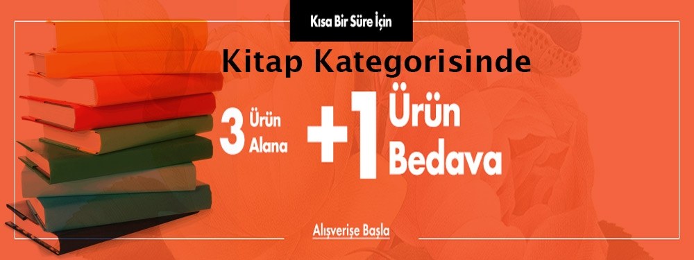 Kitap kategorisinden 4 ürün alana, biri bedava.